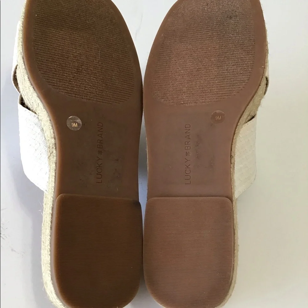 Lucky brand espadrille sandal strap cream beige sz 9 nwt